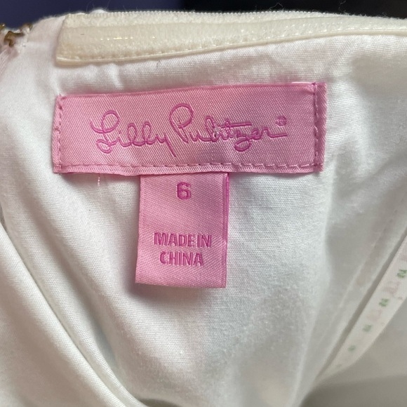 Lilly Pulitzer Strapless‎ Cotton Floral Mini Dress in Multi Size 6 - Picture 5 of 5